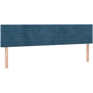 vidaXL Têtes de lit 2 pcs Bleu foncé 90x5x78/88 cm Velours pas cher