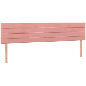 vidaXL Têtes de lit 2 pcs Rose 90x5x78/88 cm Velours pas cher