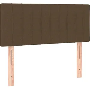 vidaXL Tête de lit Marron Foncé 100x5x78/88 cm Tissu pas cher