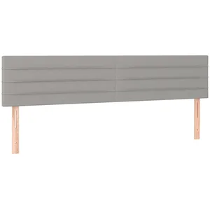 vidaXL Têtes de lit 2 pcs Gris clair 90x5x78/88 cm Tissu pas cher
