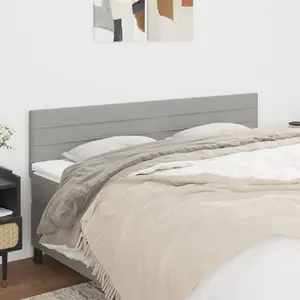 Comparateur de prix : vidaXL Têtes de lit 2 pcs Gris clair 80x5x78/88 cm Tissu