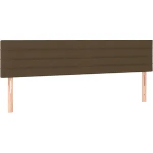 vidaXL Têtes de lit 2 pcs Marron Foncé 80x5x78/88 cm Tissu pas cher