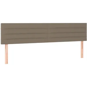 vidaXL Têtes de lit 2 pcs Taupe 80x5x78/88 cm Tissu pas cher