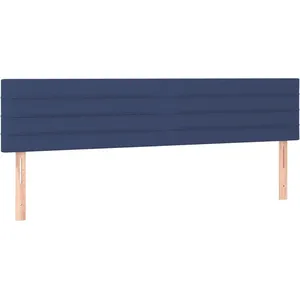 vidaXL Têtes de lit 2 pcs Bleu 80x5x78/88 cm Tissu