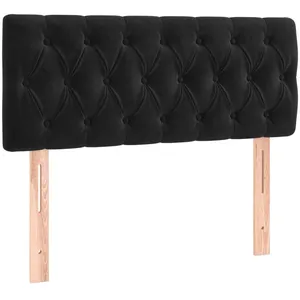 vidaXL Tête de lit Noir 100x7x78/88 cm Velours pas cher