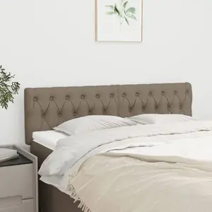 vidaXL Têtes de lit 2 pcs Taupe 72x7x78/88 cm Tissu pas cher