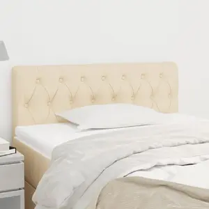 vidaXL Tête de lit Crème 90x7x78/88 cm Tissu pas cher