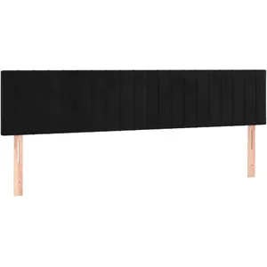 vidaXL Têtes de lit 2 pcs Noir 100x5x78/88 cm Velours pas cher