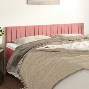 vidaXL Têtes de lit 2 pcs Rose 90x5x78/88 cm Velours pas cher