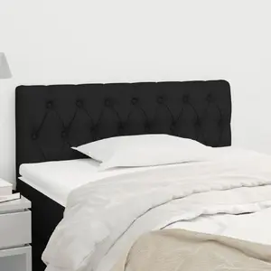 vidaXL Tête de lit Noir 100x7x78/88 cm Tissu