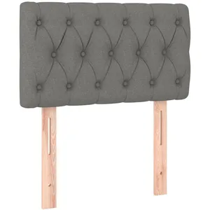 vidaXL Tête de lit Gris foncé 80x7x78/88 cm Tissu pas cher