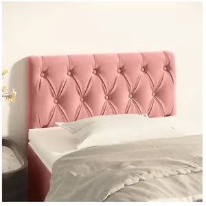 vidaXL Tête de lit Rose 80x7x78/88 cm Velours pas cher