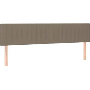 vidaXL Têtes de lit 2 pcs Taupe 80x5x78/88 cm Tissu pas cher