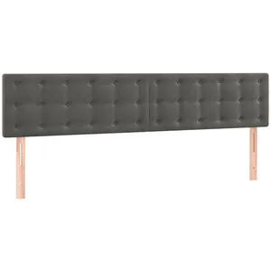 Comparateur de prix : vidaXL Têtes de lit 2 pcs Gris foncé 80x5x78/88 cm Velours