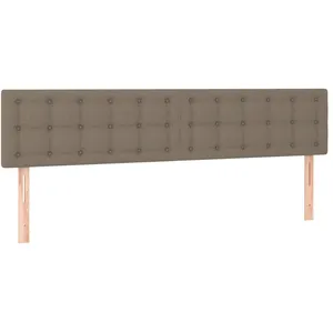 vidaXL Têtes de lit 2 pcs Taupe 90x5x78/88 cm Tissu pas cher