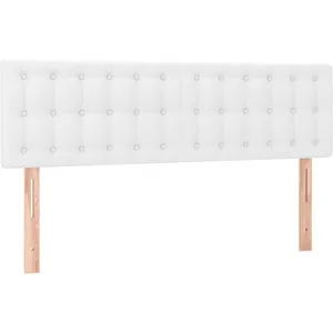 vidaXL Têtes de lit 2 pcs Blanc 72x5x78/88 cm Similicuir pas cher