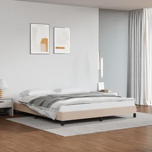 vidaXL Vidaxl Cadre De Lit Sans Matelas Cappuccino 180x200 Cm Similicuir pas cher