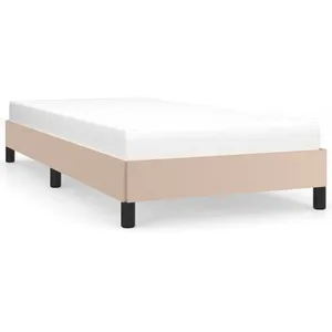 vidaXL Cadre de lit Cappuccino 100x200 cm Similicuir pas cher