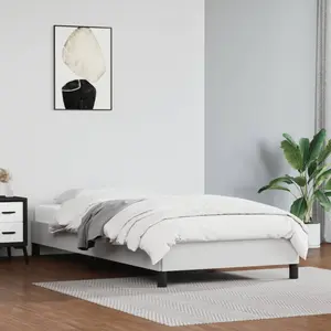 vidaXL Cadre de lit Blanc 80x200 cm Similicuir pas cher