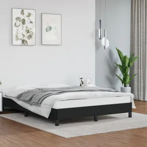 vidaXL Cadre de lit Noir 140x200 cm Similicuir pas cher