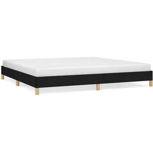 vidaXL Cadre de Lit Noir 200x200 cm Tissu pas cher