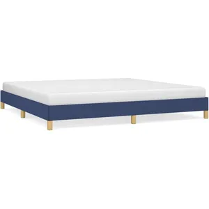 vidaXL Cadre de lit Bleu 200x200 cm Tissu pas cher
