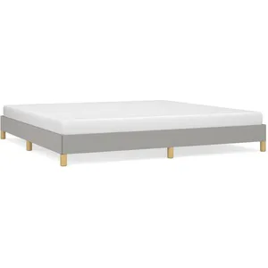 vidaXL Cadre de lit Gris clair 200x200 cm Tissu pas cher
