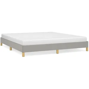 vidaXL Cadre de lit Gris clair 180x200 cm Tissu pas cher
