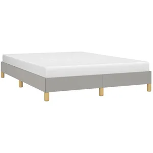 vidaXL Cadre de lit Gris clair 140x200 cm Tissu pas cher