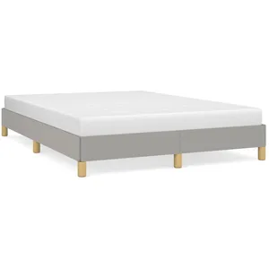 vidaXL Cadre de lit Gris clair 160x200 cm Tissu pas cher