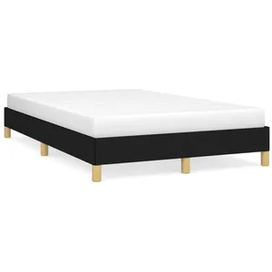 vidaXL Cadre de lit Noir 120x200 cm Tissu pas cher