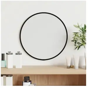 Comparateur de prix : vidaXL Miroir mural Noir Ø 30 cm Rond