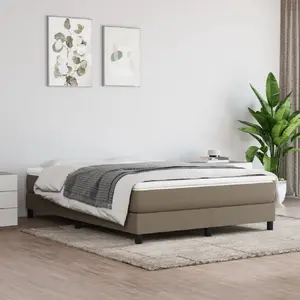 vidaXL Matelas de lit à ressorts ensachés Taupe 140x190x20 cm Tissu pas cher