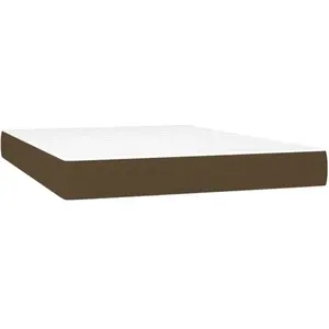 vidaXL Matelas de lit à ressorts ensachés Marron foncé 140x190x20 cm pas cher