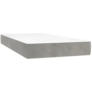 Comparateur de prix : vidaXL Matelas de lit à ressorts ensachés Gris clair 90x190x20 cm