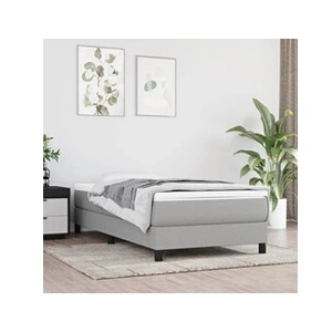 vidaXL Matelas de lit à ressorts ensachés Gris clair 100x200x20 cm