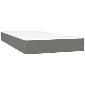 vidaXL Matelas de lit à ressorts ensachés Gris foncé 100x200x20 cm pas cher