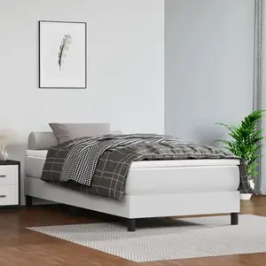 vidaXL Matelas de lit à ressorts ensachés Blanc 100x200x20 cm pas cher