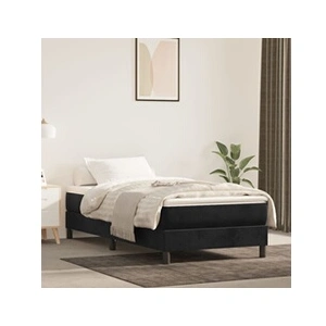 vidaXL Matelas de lit à ressorts ensachés Noir 80x200x20 cm Velours