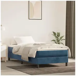 Comparateur de prix : vidaXL Matelas de lit à ressorts ensachés Bleu foncé 80x200x20 cm
