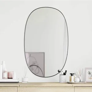 vidaXL Miroir mural Noir 80x50 cm pas cher