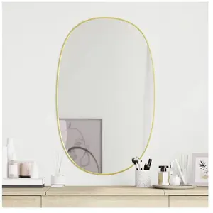 vidaXL Miroir mural Doré 80x50 cm pas cher