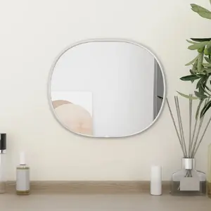 vidaXL Miroir mural Argenté 30x25 cm pas cher