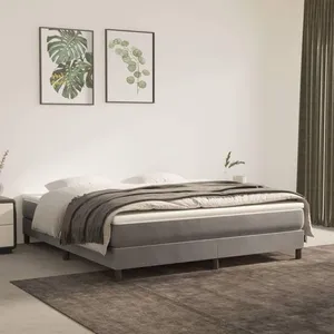 vidaXL Matelas de lit à ressorts ensachés Gris clair 180x200x20 cm