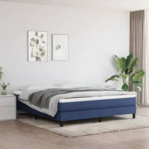 vidaXL Matelas de lit à ressorts ensachés Bleu 160x200x20 cm Tissu pas cher