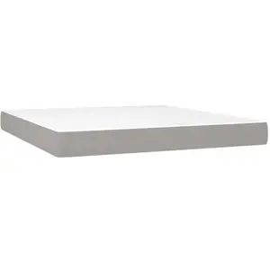 vidaXL Matelas de lit à ressorts ensachés Gris clair 180x200x20 cm