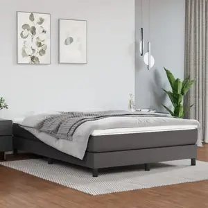 Comparateur de prix : Non communiqué vidaXL Matelas de lit à ressorts ensachés Gris 140x190x20cm Similicuir