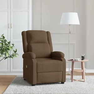 vidaXL Vidaxl Fauteuil De Massage Marron Tissu