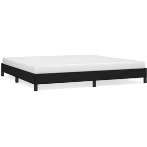 vidaXL Cadre de Lit Noir 200x200 cm Tissu pas cher