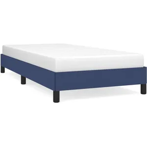 vidaXL Cadre de lit Bleu 90x190 cm Tissu pas cher